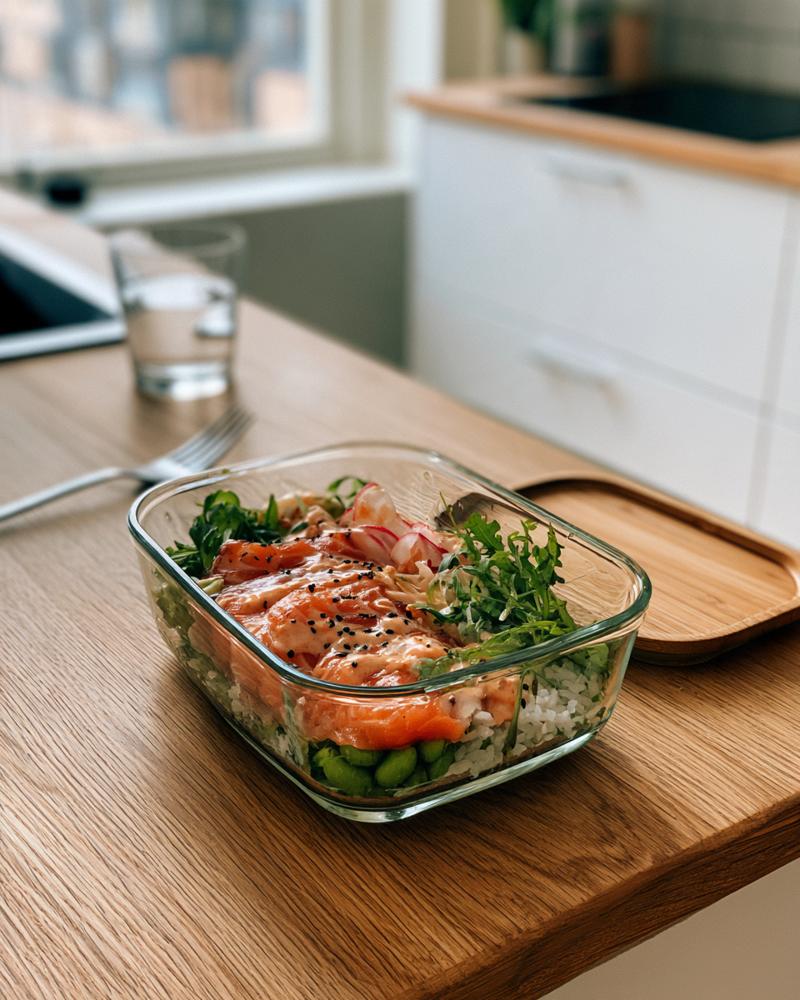 sushi bowl med lax