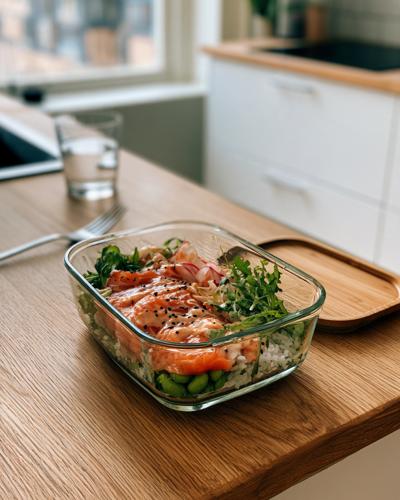 sushi bowl med lax